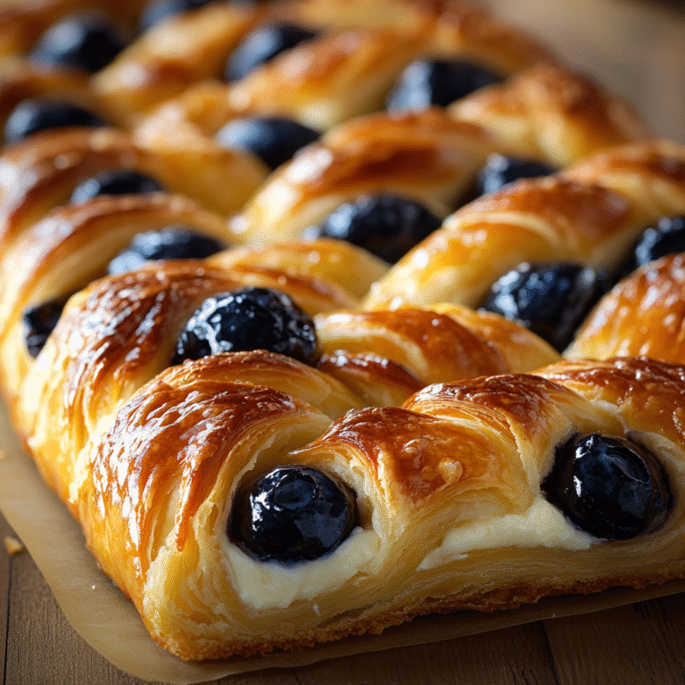 Blueberry Cream Cheese Puff Pastry